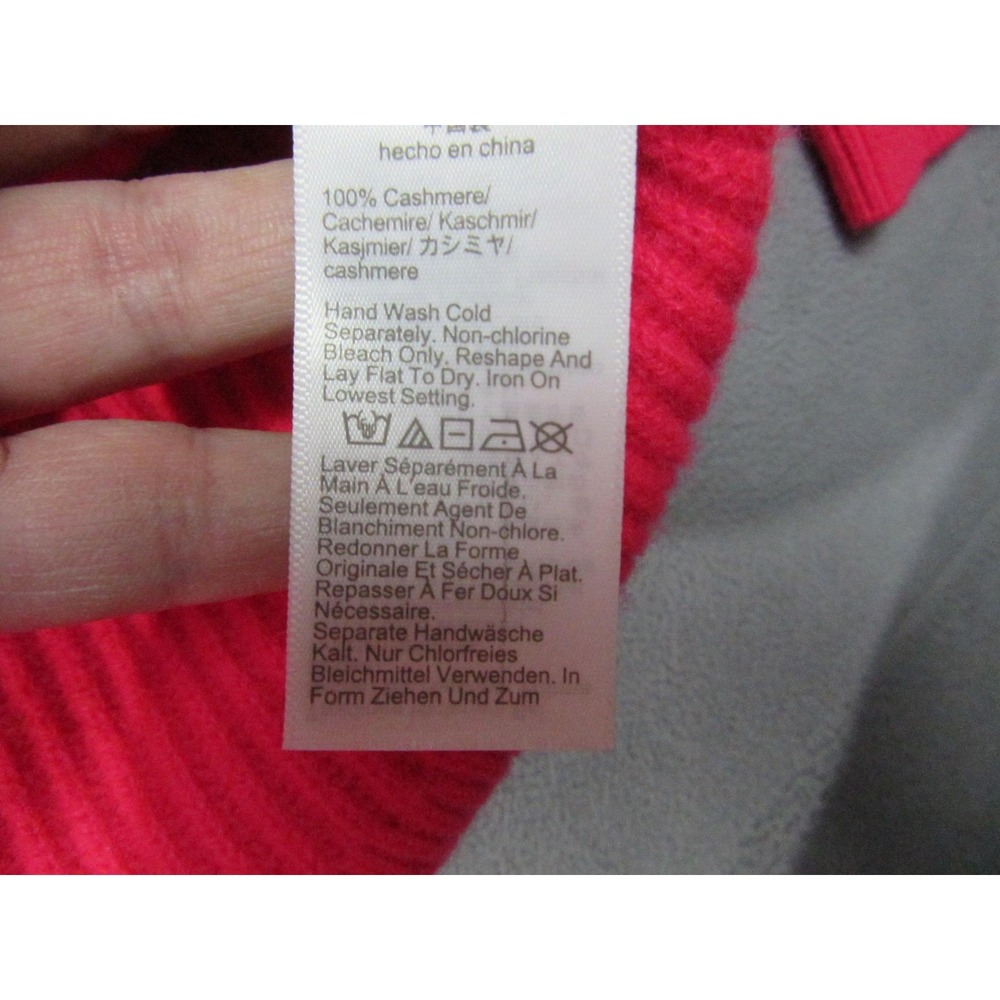J.Crew Sweater Womens XL Pink Cashmere Mock Neck Pullover Ribbed Fair Trade Cert - Picture 8 of 15